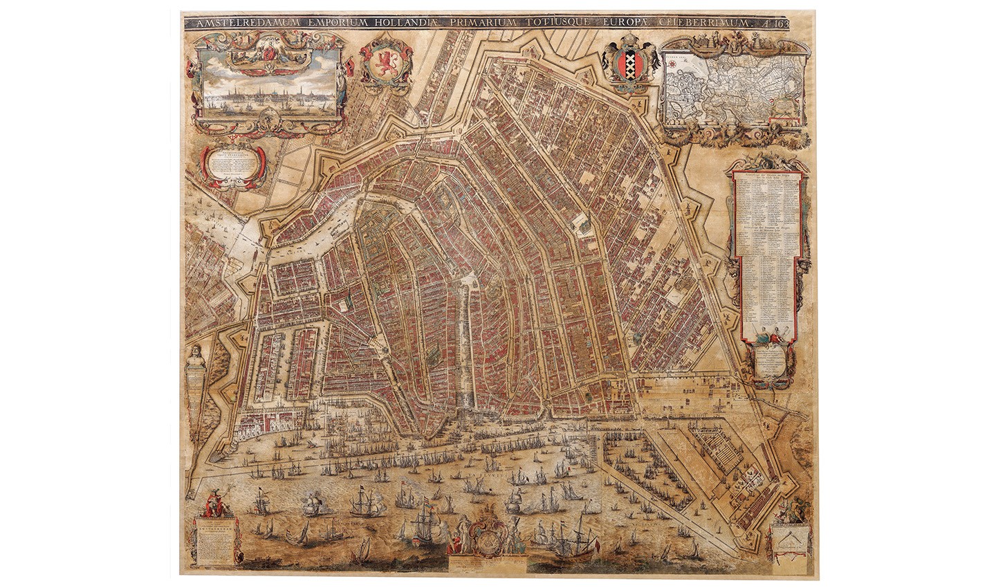 Old map of Amsterdam